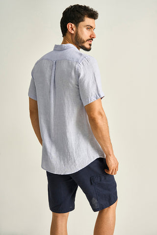 Linen cargo bermuda