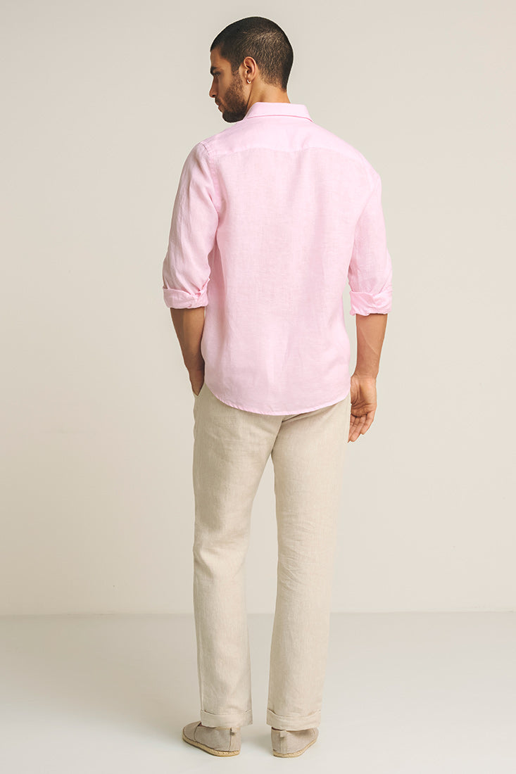 pink dress shirt khaki pants Business Casual Pink Shirt Khaki Pants Pink Dress Shirt With Khaki Dress Pants Outfits For Men (