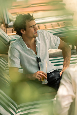 Classic fit linen shirt