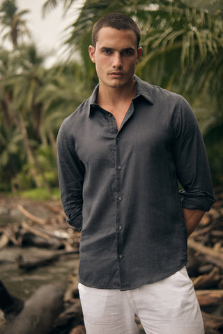 Îlot Colombia, Fiji prive linen shirt, Men's shirt, Summer, Beach, Men's clothing