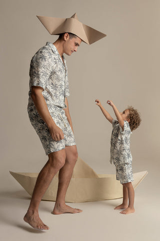 Îlot Colombia, Kids short sleeve shirt, Boy's shirt, Summer, Beach, Children's clothing