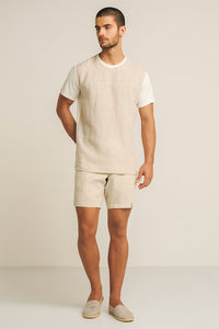 Îlot, Cotton/linen t-shirt, Ref. SH27051, Îlot/Men, Linen, Shirt Men