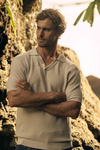 Îlot Internacional, knitted shirt, Men's shirt, Summer, Beach, Men's clothing