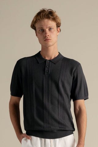Îlot Internacional, Knitted polo viscose/pes shirt, Summer, Beach, Men's clothing