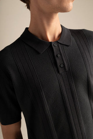 Îlot Internacional, Knitted polo viscose/pes shirt, Summer, Beach, Men's clothing