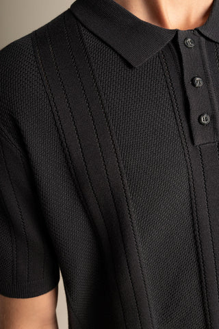 Îlot Internacional, Knitted polo viscose/pes shirt, Summer, Beach, Men's clothing