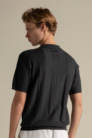 Îlot Internacional, Knitted polo viscose/pes shirt, Summer, Beach, Men's clothing