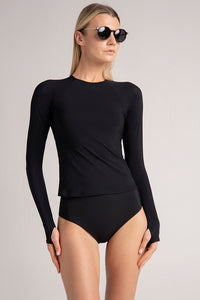 Balneaire, Sporty long sleeved one piece, Ref. 0Q74051, Swimwear, Bikini Tops