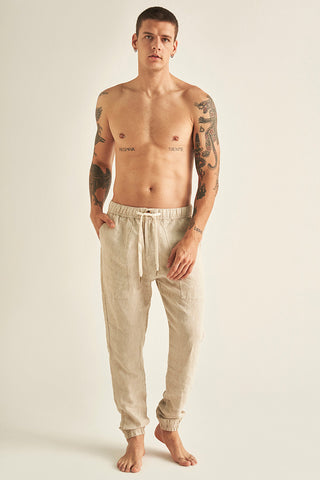 Linen jogger pants