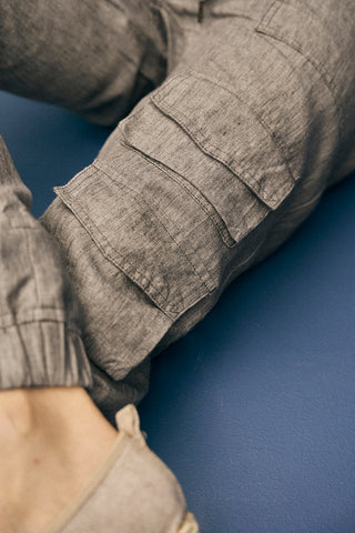 Linen cargo pants