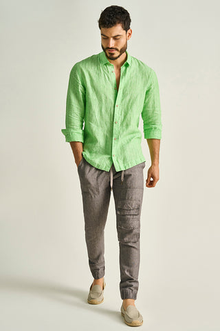 Linen cargo pants