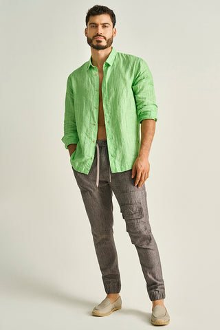 Linen cargo pants