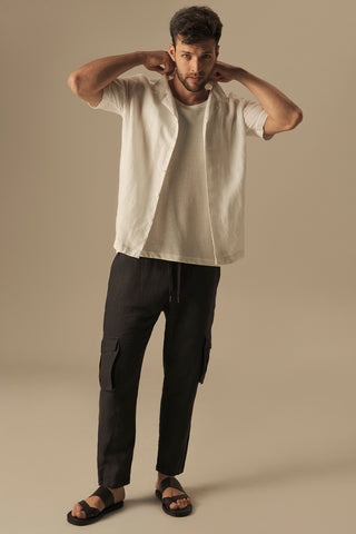 Linen cargo pants