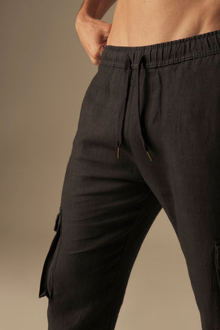 Linen cargo pants