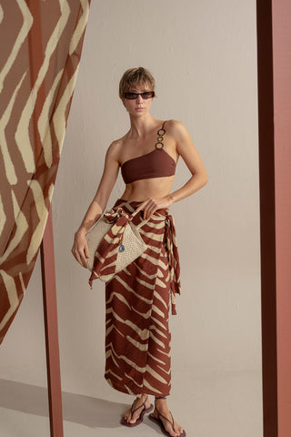 One-shoulder bikini top