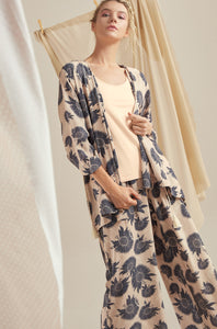 Capri pajama set x 3, Kimono, trousers and top