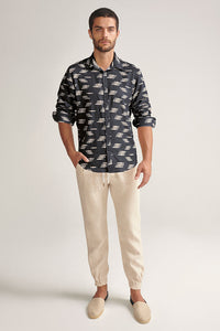 Îlot, Cotton/linen shirt, Ref.SH90042, Linen, Shirt Men